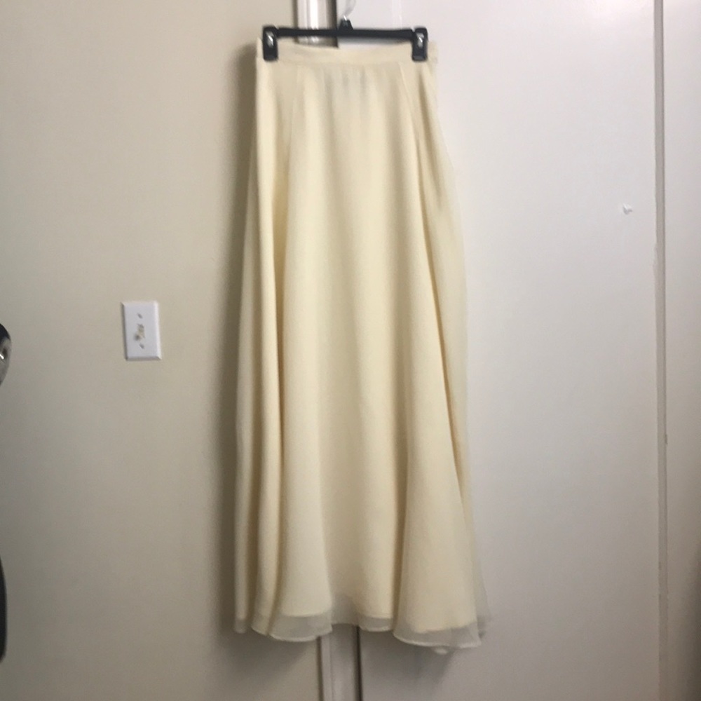yellow maxi skirt